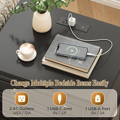 Huuger 27.6 Inch Tall Nightstand - Image 4