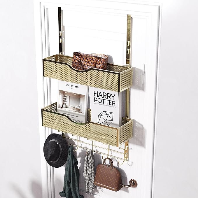 BRENNHOLZ Over The Door Hooks Organizer, Coat Rack - Image 3