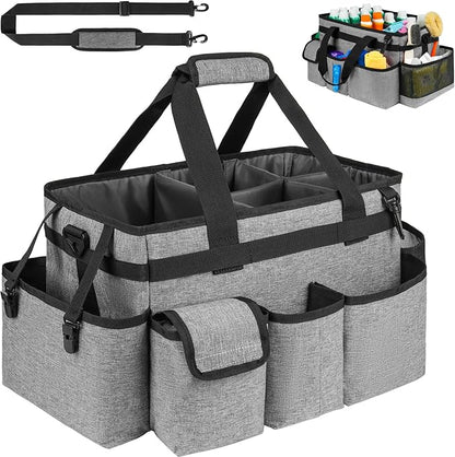 Cleaning Caddy Bag, Large Cleaning Supplies Organizer by ZIOZERTT