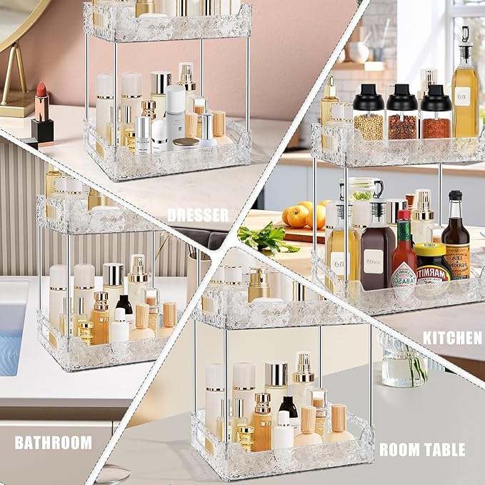 2-Tier Bathroom Counter Organizer Countertop Storage, Dresser Organizer Vanity - Image 7