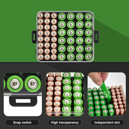 ALCYON Battery Organizer Storage Case, Battery Vault Box Container - Image 2