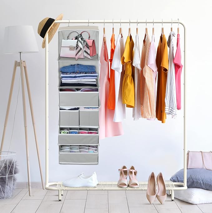 Simple Houseware 6 Shelf Hanging Closet Organizer - Image 6
