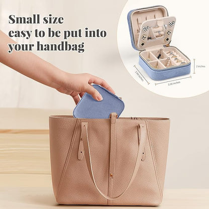 Dajasan Velvet Travel Jewelry Box, Mini Travel Jewelry Case, Small Portable - Image 3