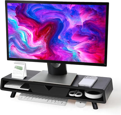 Homerays Monitor Stand with Drawer, Exquisite Computer Monitor Stand by Homerays