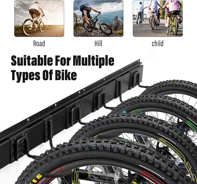 Sinoer 6-Bike & 6-Helmet Wall Mount Rack - Image 2