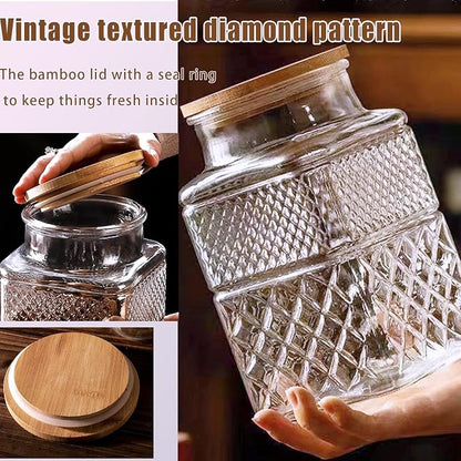 Viovian 60 OZ Vintage Glass Jar - Image 4