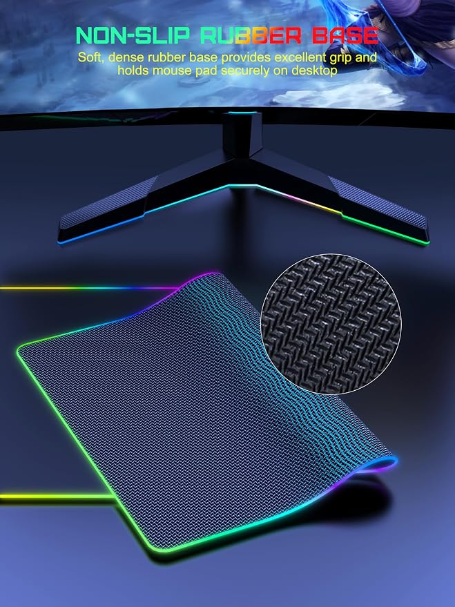TopMade Wireless Charging Mouse Pad, RGB Gaming Mousepad, 35.4" x 15.8" Extra - Image 6