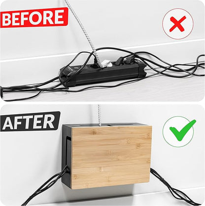 Bamboo Cable Management Box - Image 3
