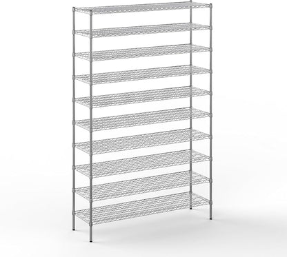 18" Deep x 60" Wide x 96" Height Wire Shelving Kit | 10-Tier | NSF Commercial by Regal+Altair
