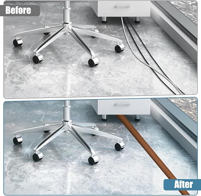 Floor Cord Covers for Wires 3.3FT Cable Hider Wire Cover Self Adhesive Cord - Image 4
