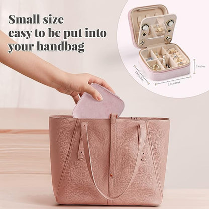 Dajasan Velvet Travel Jewelry Box, Mini Travel Jewelry Case, Small Portable - Image 3