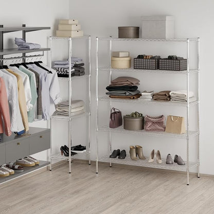 18" Deep x 54" Wide x 74" Height Wire Shelving Kit | 5-Tier | NSF Commercial - Image 7