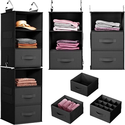 Pipishell 6-Shelf Hanging Closet Organizer, Hanging Shelves by Pipishell