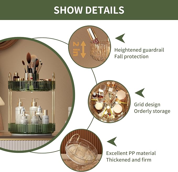 YCIA&DONE Rotating Makeup Organizer - Image 6