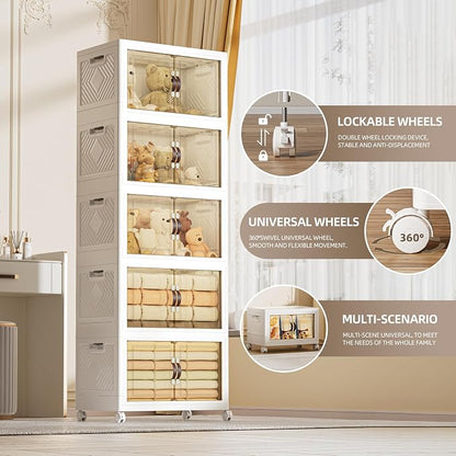 332 QT / 83 Gal Extra Wide Foldable Plastic Cabinet - Image 4