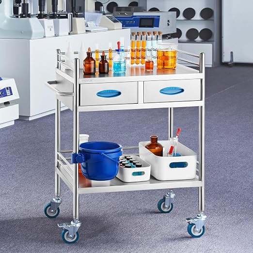 VEVOR Lab Serving Cart Utility Cart Stainless Steel Medical Cart - Image 8
