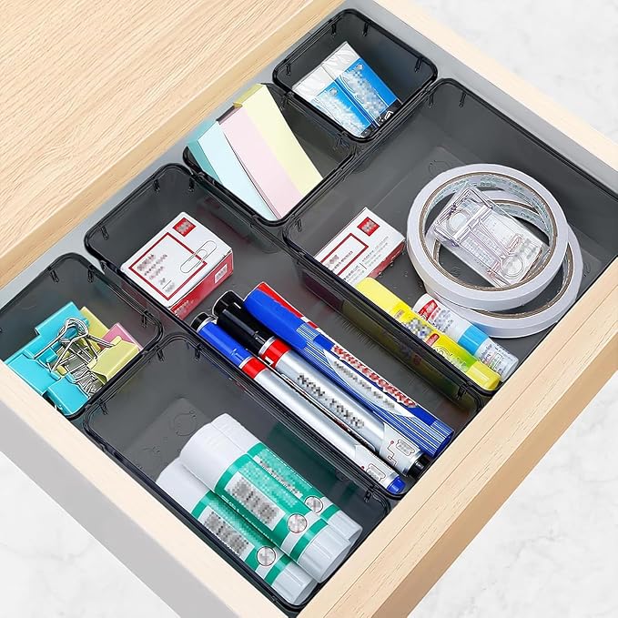 13 PCS Drawer Organizer Set, 5 Varied Size Bathroom and kitchen Drawer cabinet - Image 6
