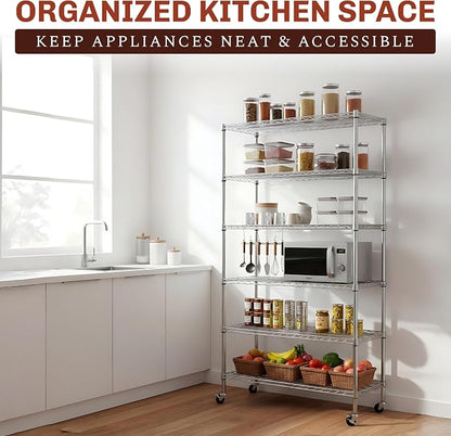 5-Tier NSF-Certified Steel Storage Shelves Rack - Image 9