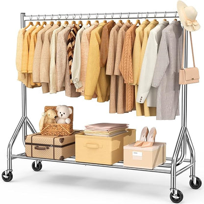 EAGMAK Heavy Duty Clothes Rack Load 420 LBS, Rolling Garment Rack by Eagmak