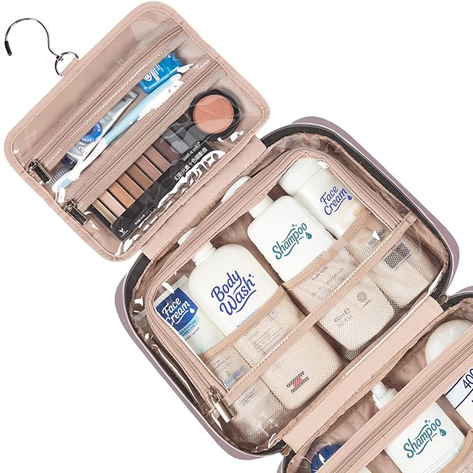 NISHEL Travel Toiletry Bag for women, Portable Hanging Organizer for Full-Sized - Image 4