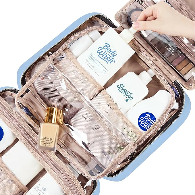 NISHEL Travel Toiletry Bag for women, Portable Hanging Organizer for Full-Sized - Image 5