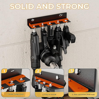 Air Tool Holder, Air Tool Rack for Garage Walls and Tool Cart Storage - Image 5