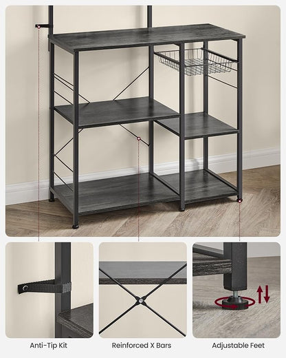 VASAGLE Baker's Rack, Microwave Stand, Kitchen Storage Rack - Image 6
