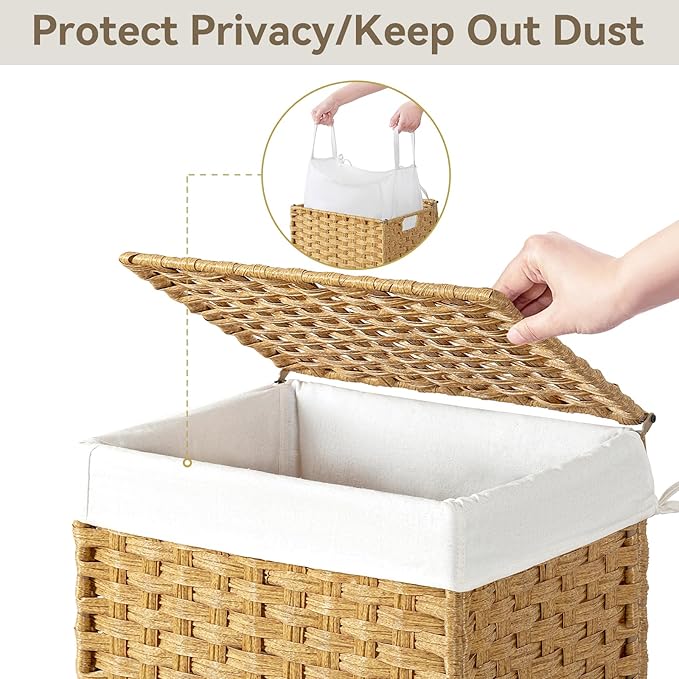 Chrislley 90L Slim Laundry Hamper - Image 4
