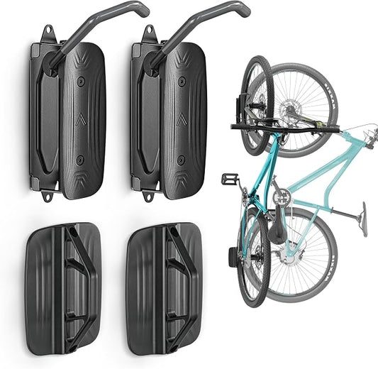 monTEK Swivel Bike Wall Mount – 2 Pack Garage Bike Hanger & Space-Saving by monTEK
