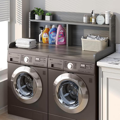 2-Tier Washer Dryer Countertop, 18.5" Raised Height Laundry Countertop - Image 7