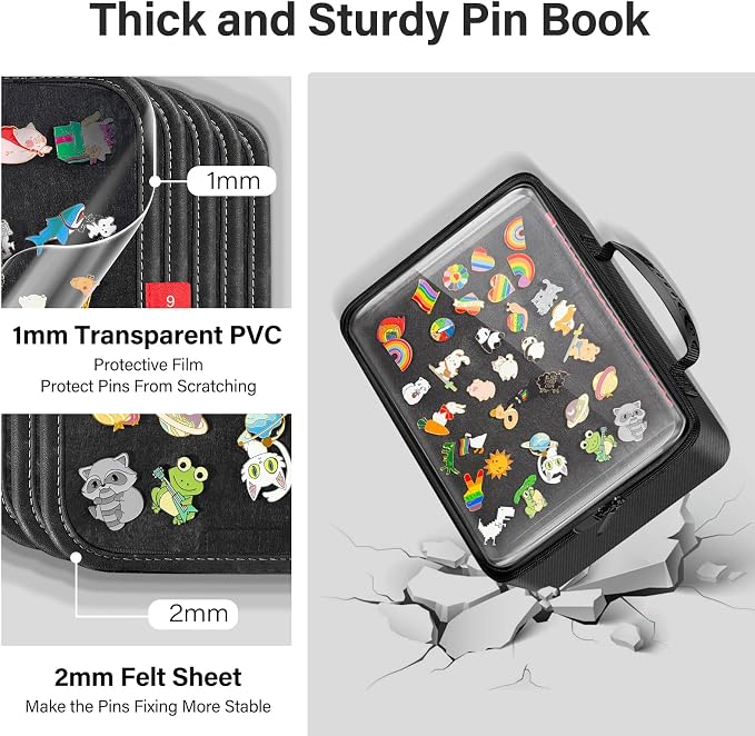 Enamel Pin Display Book, 18 Page Pin Bag - Image 4