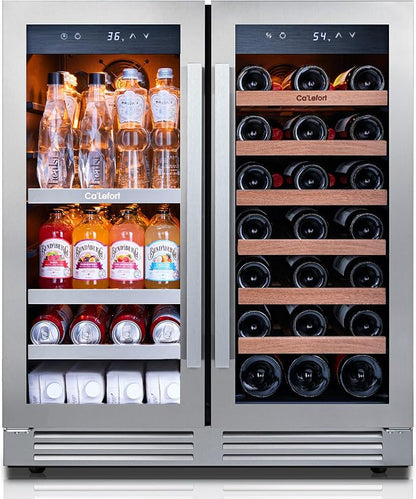 Ca'Lefort 30 Inch Wine and Beverage Refrigerator, 80 Can and 33 Bottle French by CaLefort