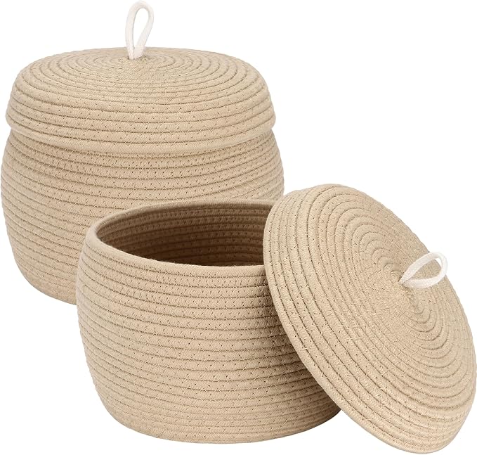 Sea Team Round Cotton Rope Storage Basket by SeaTeam