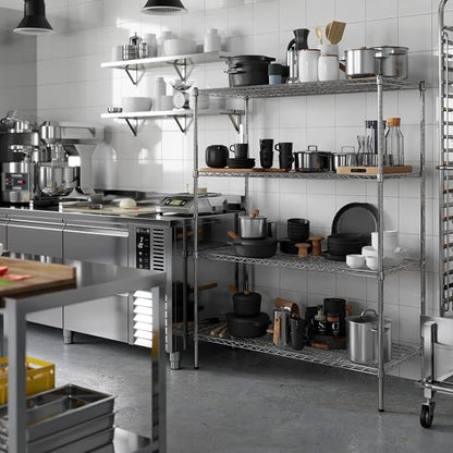 21" Deep x 48" Wide x 64" Height Wire Shelving Kit | 4-Tier | NSF Commercial - Image 5