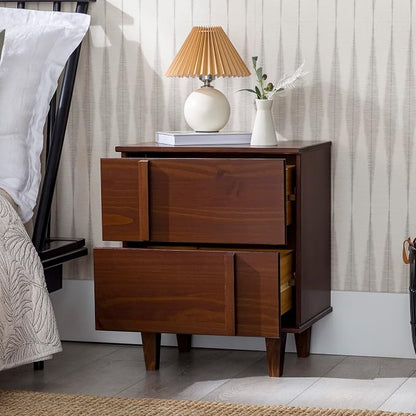 Walker Edison Sprague Contemporary Detailed Drawer Solid Wood Nightstand - Image 4