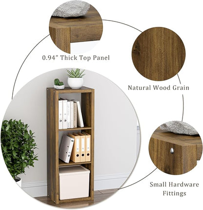 Cube Storage Organizer Bookcase, 3 Tier Decorative 11 inch Open Back Cubical - Image 6