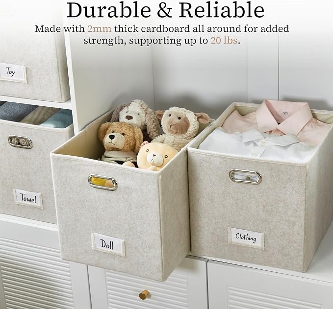 DECOMOMO Felt Storage Bins, 11 inch Cube Storage Bin - Image 5