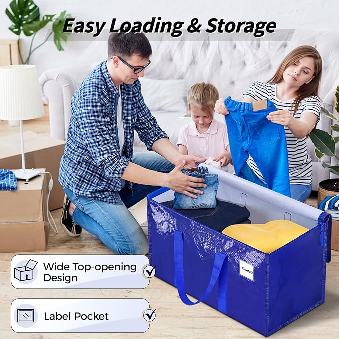 8 Pack Extra Large Heavy Duty Moving Bags, Reinforced Handles & Heavy-Duty - Image 5
