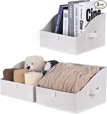 WUIKE Closet Storage Bins, Large Trapezoid Storage Boxes by WUIKE