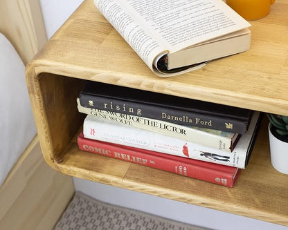 Floating Nightstand Wooden, Bedside Table, Nightstand Shelf, Wall Mounted - Image 3