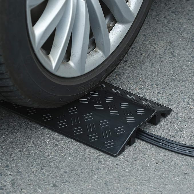 Medium 2 Pack - Floor Cord Cover Cord Protector Drop Over Drop Trak Cable Ramp - Image 5