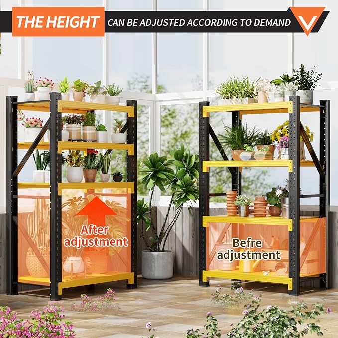 3000LBS Garage Shelving 32" W Garage Shelving Heavy Duty 4-Tier Metal Storage - Image 4