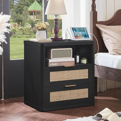 LEYAOYAO Rattan Nightstands Set of 2 - Image 2