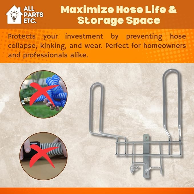 Deluxe Vacuum Hose Hanger – Heavy Duty Metal Wall Mount Storage Rack - Image 6