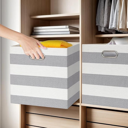 11x11 Cube Storage Bins, Collapsible Fabric Storage Cubes, Cubby Storage - Image 6