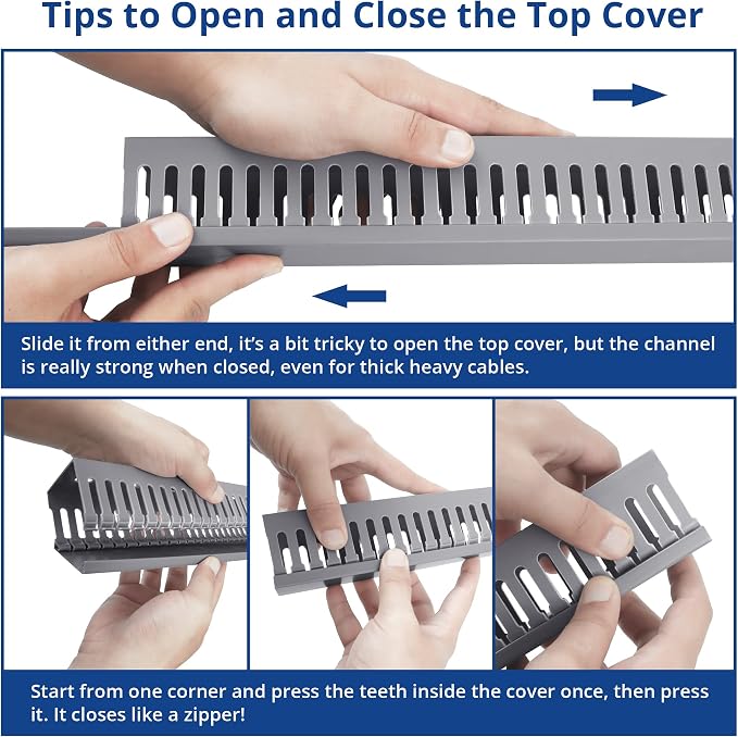 ZhiYo 66in Professional Server Rack Cable Management Raceway, H2in x W2in Cable - Image 6