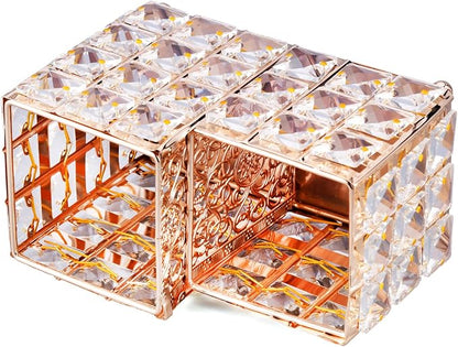 K COOL Crystal Makeup Brush Holder 2 Slot Hexagon Cosmetics Brush Eyeliner - Image 5