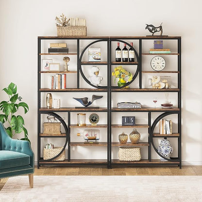 Tribesigns Bookshelf, Industrial 8-Tier Etagere Bookcases, 77-Inch Tall Book - Image 2