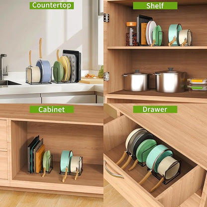 Pan and Pot Organizer Rack, Cutting Board Organizer - Image 3