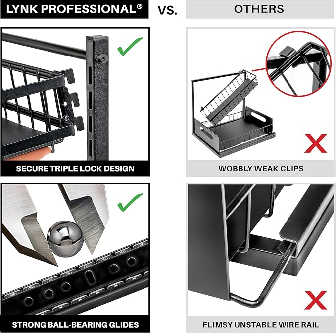 LYNK PROFESSIONAL® Pull Out Under Sink Kitchen Cabinet Organizer - Image 4